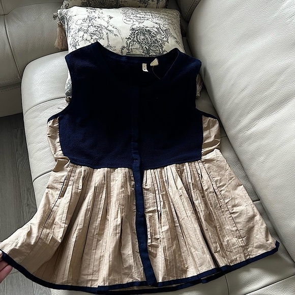 NWOT Anthropologie Moth pleated top/vest, size large - Picture 2 of 4